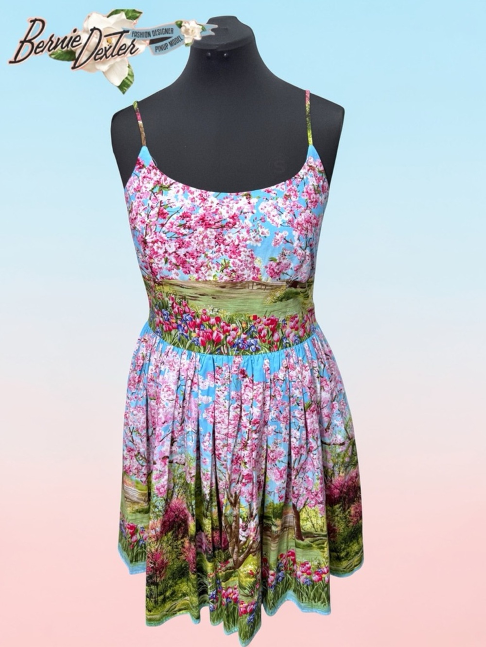 Bernie Dexter Chelsea Cherry Blossom Fit & Flare Dress Sz 1X